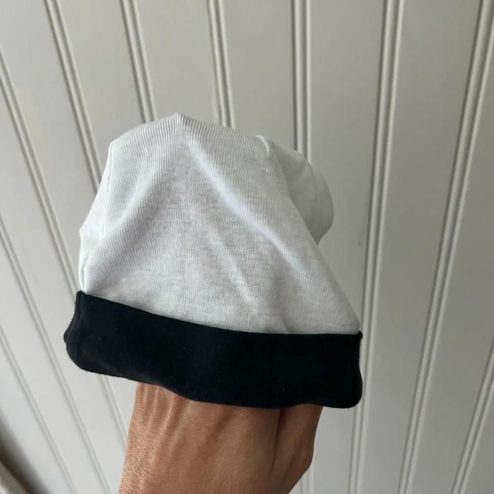 Nike Baby 0-3 Months White and Black Beanie Hat